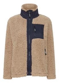 Sweatjacke oxmo "Fleecejacke OXEllin", Damen, Gr. XL, beige (doeskin), Obermaterial: 100% Polyester PES., Jacken Sweatjacke