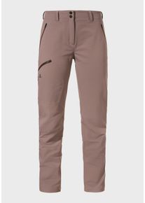 Sch&ouml;ffel Outdoorhose SCH&Ouml;FFEL "Pants Ascona Warm L", Damen, Gr. 38, Normalgr&ouml;&szlig;en, lila (3905, braun), Oberstoff: 56% Nylon, 34% Polyester, 10% Elasthan, Hosen Outdoorhose
