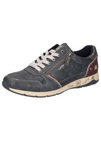 Sneaker Lerros, Herren, Gr. 42, rot (grau, weinrot), Lederimitat, used, Schuhe Sneaker, Schn&uuml;rschuh, Freizeitschuh, Halbschuh mit Rei&szlig;verschluss