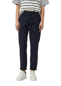 Chinohose s.Oliver, Damen, Gr. 46, N-Gr, navy, Web, Obermaterial: 98% Baumwolle, 2% Elasthan. Futter: 100% Baumwolle, unifarben, regular fit kn&ouml;chellang, Hosen Chinohose, mit G&uuml;rtel
