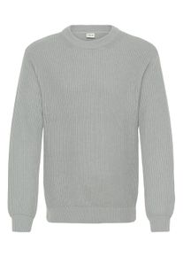 !Solid Strickfleece-Pullover SOLID "Strickpullover SDGia", Herren, Gr. S, grau (griffin), Obermaterial: 100% Baumwolle CO., Pullover Strickfleece-Pullover