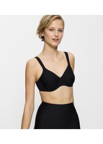 B&uuml;gel-BH Triumph "Modern Soft+Cotton W", Damen, Gr. 75, Cup C, schwarz, Microtouch, Obermaterial: 39% Polyamid, 38% Baumwolle, 23% Elasthan, unifarben, BHs B&uuml;gel-BH, mit dezenten Glanz-Streifenmuster und breiten Tr&auml;gern