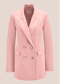 Madeleine Mode Jackenblazer MADELEINE "Blazer Zweireihiger Longblazer mit Futter", Damen, Gr. 40, rosa (puderros&eacute;), Obermaterial: 73% Polyester PES. 23% Viskose CV. 4% Elasthan EL., Modern, normal, Blazer Jackenblazer