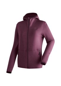 Fleecejacke Maier Sports "Fave W", Damen, Gr. 38, lila (purpurviolett), 95% Polyester, 5% Elasthan, Rundhals, Jacken Fleecejacke, Damen Fleece mit verstellbarer Kapuze, atmungsaktiver Zip-Hoodie