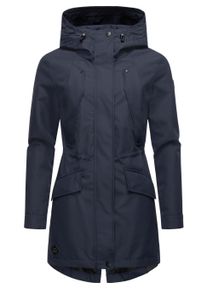 Regenmantel Ragwear "Regenmantel Begonia", Damen, Gr. XL, blau (navy), Obermaterial: 100% Polyester PES. Obermaterial: Futter: 100% Polyester PES., M&auml;ntel Regenmantel