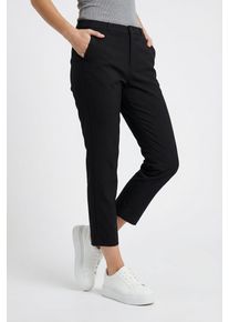 Caprihose Freequent "FQSOLVEJ-CA", Damen, Gr. XXL, N-Gr, schwarz, Web, Obermaterial: 76% Viskose, 21% Polyamid, 3% Elasthan, unifarben, slim fit 3/4-L&auml;nge, Hosen Caprihose, Sommerhose 3/4-L&auml;nge mit Viskose und Stretch