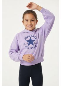Kapuzensweatshirt Converse "CNVG RELAXED CHUCK PATCH HOODI", M&auml;dchen, Gr. 140/146 (L), lavender latte, Obermaterial: 60% Baumwolle, 40% Polyester, Sweatshirts Kapuzensweatshirt, f&uuml;r Kinder und Jugendliche, sportlicher Stil, bequemer Tragekomfort