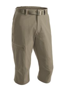 Caprihose Maier Sports "Jennisei", Herren, Gr. 46, Normalgr&ouml;&szlig;en, beige (dunkelbeige), 90% Polyamid, 10% Elasthan, Hosen Caprihose, kurze Hose Herren, luftige Wanderhose, leichte Outdoorhose, Reg Fit