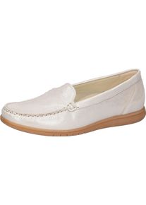 Waldl&auml;ufer Mokassin WALDL&Auml;UFER "H-WANDA", Damen, Gr. 5 (38), hellbeige, Veloursleder, unifarben, Schuhe Mokassin, Slipper, Schlupfschuh, Halbschuh in Komfortweite H (= sehr weit)