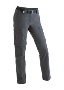 Outdoorhose Maier Sports "Inara slim zip", Damen, Gr. 46, Normalgr&ouml;&szlig;en, grau, 90% Polyamid, 10% Elasthan, Hosen Outdoorhose, Damen Zip-Off Wanderhose, atmungsaktive Trekkinghose, Slim Fit