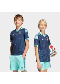 Fu&szlig;balltrikot adidas Performance "DEUTSCHLAND 26 KIDS AUSW&Auml;RTSTRIKOT", Jungen, Gr. 152, collegiate navy, Obermaterial: 100% Polyester, V-Ausschnitt, Trikots Fu&szlig;balltrikot, WM Trikot, DFB, Away 26