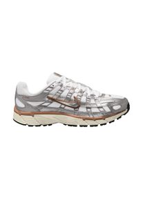Sneaker Nike Sportswear "P-6000", Damen, Gr. 38,5, wei&szlig;, metallic silber, lt british tan, Textil, Schuhe Sneaker