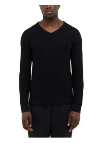 Cardigan Mustang "Herren Style Elko", Herren, Gr. XXL, grau (anthrazit), Strick, 100% Baumwolle, regular fit, V-Ausschnitt, Strickjacken Cardigan