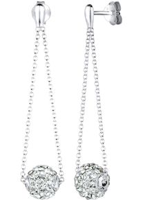 Paar Ohrh&auml;nger Elli "Schmuck Geschenk Silber 925 Ohrringe", silber (silberfarben, kristallwei&szlig;, kristallwei&szlig;), Ohrringe, Damen, Silber 925 (Sterlingsilber), Paar Ohrh&auml;nger, mit Glasstein