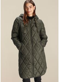 Steppmantel Tamaris, Damen, Gr. 40, gr&uuml;n (khaki), Web, Obermaterial: 100% Polyester. Futter: 100% Polyester. Wattierung: 100% Polyester, unifarben, normal kurz, abnehmbar Rippb&uuml;ndchen, M&auml;ntel Steppmantel, mit abnehmbaren &Auml;rmeln und Kapuze - auch tragbar als Weste