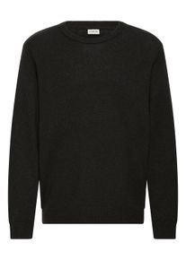 !Solid Strickfleece-Pullover SOLID "Strickpullover SDRick", Herren, Gr. XL, schwarz (true schwarz), Obermaterial: 60% Lammfell LF. 40% Nylon NY., Pullover Strickfleece-Pullover