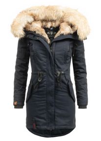 Wintermantel Navahoo "Wintermantel Bombii", Damen, Gr. XXL, blau, Obermaterial: 100% Baumwolle CO. Obermaterial: Futter: 100% Polyester PES. 100% Polyester PES., M&auml;ntel Wintermantel