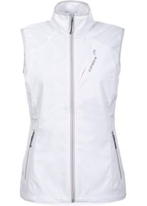 Softshellweste Icepeak "D SOFTSHELLWESTE BRUSH", Damen, Gr. 36, wei&szlig; (optic wei&szlig;), Obermaterial: 100% Polyester, Westen Softshellweste, winddichtes und atmungsaktives Material, mit Rei&szlig;verschlusstaschen, Topseller