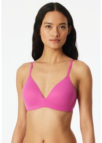 Soft-BH Schiesser "Invisible Soft", Damen, Gr. 80, Cup B, 508, rot, Microtouch, Obermaterial: 70% Polyamid, 30% Elasthan, Basic, Basic, BHs Soft-BH, mit seitlichen St&auml;bchen f&uuml;r guten Halt