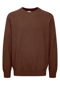 !Solid Strickfleece-Pullover SOLID "Strickpullover SDIke", Herren, Gr. XL, braun (slate schwarz), Obermaterial: 50% Baumwolle CO. 50% Polyester PES., Pullover Strickfleece-Pullover