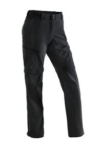 Outdoorhose Maier Sports "Nata", Damen, Gr. 23, Kurzgr&ouml;&szlig;en, schwarz, 90% Polyamid, 10% Elasthan, Hosen Outdoorhose, Damen Zip-Off Wanderhose, atmungsaktive Trekkinghose, Regular Fit