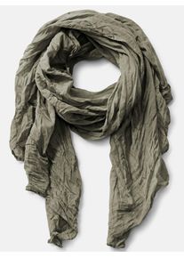 Modeschal Heine, Damen, gr&uuml;n (khaki), Baumwolle, Modet&uuml;cher Modeschal