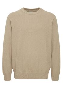!Solid Strickfleece-Pullover SOLID "Strickpullover SDIke", Herren, Gr. S, braun (laurel oak), Obermaterial: 50% Baumwolle CO. 50% Polyester PES., Pullover Strickfleece-Pullover