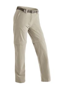 Outdoorhose Maier Sports "Nata 2", Damen, Gr. 18, Kurzgr&ouml;&szlig;en, braun (hellbraun), 90% Polyamid, 10% Elasthan, Hosen Outdoorhose, Damen Zip-Off Wanderhose, atmungsaktive Trekkinghose, Regular Fit
