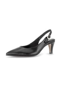 Slingpumps Gabor, Damen, Gr. 44, schwarz, Nappaleder, Schuhe Slingpumps, Trichterabsatz, Businessschuh, Abendschuh in spitzer Form, G-Weite