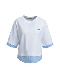 Smith & Soul T-Shirt SMITH & SOUL, Damen, Gr. M, true blau print, Jersey, Obermaterial: 100% Baumwolle, bedruckt, normal, Rundhals, angesetztes B&uuml;ndchen, Shirts T-Shirt, im Layering-Look, R&uuml;ckenprint