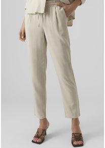 V&eacute;ro Moda Schlupfhose VERO MODA "VMJESMILO MW ANKLE PANTS WVN NOOS", Damen, Gr. XS (34), N-Gr, beige (silber lining), Web, Obermaterial: 55% Viskose, 45% Leinen, unifarben, regular fit kn&ouml;chellang, Hosen Schlupfhose, mit Leinen, elastisches B&uuml;ndchen und Kordelzug
