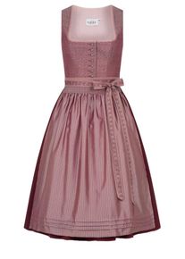 N&uuml;bler Dirndl N&Uuml;BLER "Dirndl midi Dora", Damen, Gr. 38, EURO, lila (bordeaux), Obermaterial: 100% Polyester PES., Kleider Dirndl