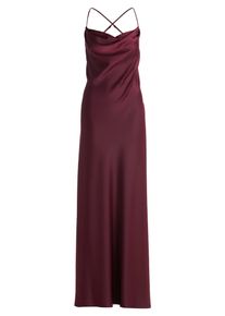 Abendkleid Vera Mont "Abendkleid mit Wasserfallausschnitt", Damen, Gr. 42, EURO, rot (wild ruby), 97% Polyester PES. 3% Elasthan EL., Kleider Abendkleid