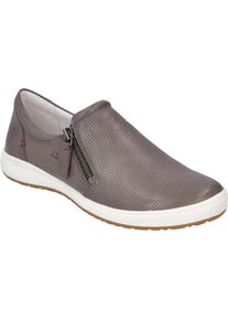 Slipper Josef Seibel "Caren 22, grau", Damen, Gr. 43, grau, Obermaterial: 100% Rindsleder Leather cow., Schuhe Slipper