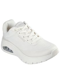 Sneaker Skechers "UNO FLEX-UNO FRESH ONE", Damen, Gr. 41, wei&szlig; (sanftes wei&szlig;), Lederimitat, Textil, Schuhe Sneaker, Neon Schuh, Sneaker, Keilsneaker mit Plateausohle