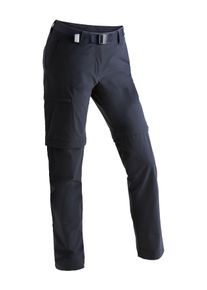 Outdoorhose Maier Sports "Inara slim zip", Damen, Gr. 84, Langgr&ouml;&szlig;en, blau (dunkelblau), 90% Polyamid, 10% Elasthan, Hosen Outdoorhose, Damen Zip-Off Wanderhose, atmungsaktive Trekkinghose, Slim Fit
