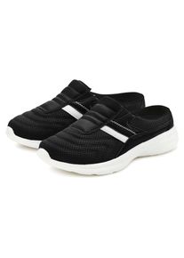 Sabot Vivance "Slip-On-Sneaker, Sneaker, Freizeitschuh, Halbschuh", Damen, Gr. 40, schwarz (schwarz, wei&szlig;), Obermaterial: 100% Textilmaterial. Decksohle: 100% Textilmaterial. Futter: 100% Textilmaterial. Laufsohle: 100% Synthetik, Mesh, mehrfarbig, Basic, Schuhe Sabot, zum Reinschl&uuml;pfen Unisex VEGAN