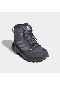 Winterstiefel adidas terrex "TERREX AX4R MID CLIMAWARM+ KIDS", Jungen, Gr. 40, preloved violet, matte silber, semi flash aqua, Synthetik, Textil, Schuhe Winterstiefel, gef&uuml;ttert