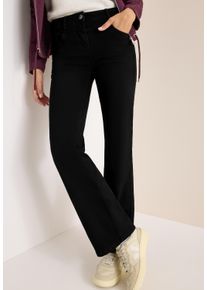 Slim-fit-Jeans Cecil "Style Toronto", Damen, Gr. 33, L&auml;nge 32, schwarz, Denim/Jeans, Obermaterial: 75% Baumwolle, 23% Polyester, 2% Elasthan. Futter: 52% Polyester, 48% Baumwolle, unifarben, slim fit lang, Jeans Slim-fit-Jeans, im 5-Pocket Style und mit Stretch