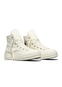 Sneaker Converse "CHUCK TAYLOR ALL STAR LIFT PLATFOR", Damen, Gr. 37,5, egret, egret, schwarz, Textil, Schuhe Sneaker
