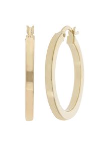 Paar Creolen Firetti "Schmuck Geschenk Gold 585 Ohrschmuck Ohrringe", gelbgoldfarben, Ohrringe, Damen, 25mm, Gelbgold 585, Paar Creolen