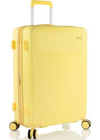 Hartschalen-Trolley Heys "Pastel, in verschiedenen Farben und Gr&ouml;&szlig;en", Damen, Gr. B/H/T: 43cm x 66cm x 24cm 70 l, gelb, Polycarbonat-Verbundwerkstoff, Koffer Hartschalen-Trolley, Heys Handgep&auml;ck-Koffer TSA Schloss Volumenerweiterung