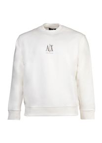 Sweatshirt Armani Exchange "Sweatshirt", Herren, Gr. XL, wei&szlig;, Obermaterial: 79% Baumwolle CO. 17% Polyester PES. 4% Elasthan EL., Sweatshirts Sweatshirt