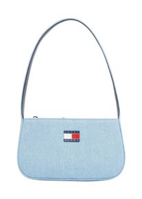 Umh&auml;ngetasche Tommy Jeans "TJW ESS MUST SHOULDER BAG DENIM", Damen, Gr. B/H/T: 22cm x 12cm x 4cm, blau (jeansfarben), Baumwolle, Lederimitat, Taschen Umh&auml;ngetasche, Damen Henkeltasche, Schultertasche, Mini Bag im Jeanslook