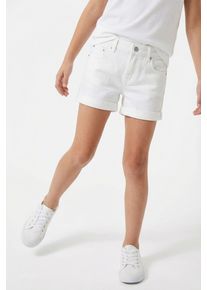 Jeansshorts LEVI'S KIDS "LVG GIRLFRIEND SHORTS", Jungen, Gr. 5 (110), N-Gr, wei&szlig; (cloud dancer), Denim/Jeans, Obermaterial: 98% Baumwolle, 2% Elasthan, Jeans Jeansshorts, for GIRLS