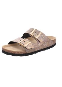 Pantolette Rohde "ALBA", Damen, Gr. 35, grau, Nubuklederimitat, Schuhe Pantolette, Sommerschuh, Hausschuh mit vorgeformten Softfu&szlig;bett