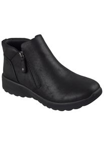 Stiefelette Skechers "LOVELY VIBE-FALL IN BLOOM", Damen, Gr. 38, schwarz, Lederimitat, unifarben, Schuhe Stiefelette, Winterboots mit Air-Cooled Memory Foam Komfort-Innensohle