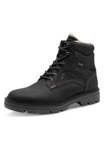 Winterboots Marco Tozzi, Herren, Gr. 45, schwarz, Nubuklederimitat, Textil, unifarben, Schuhe Winterboots, Outdoorboots, Schn&uuml;rboots mit TEX-Ausstattung