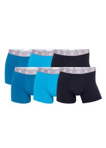 Boxershorts CR7 "Boxershort 6er Pack", Herren, Gr. M, blau (t&uuml;rkis, schwarz), Obermaterial: 95% Baumwolle CO. 5% Elasthan EL., Unterhosen Boxershorts