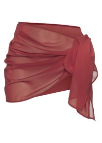Strandrock Buffalo, Damen, Gr. 1, rostrot, Chiffon, Obermaterial: 100% Polyester, unifarben, figurbetont kurz, R&ouml;cke Strandrock
